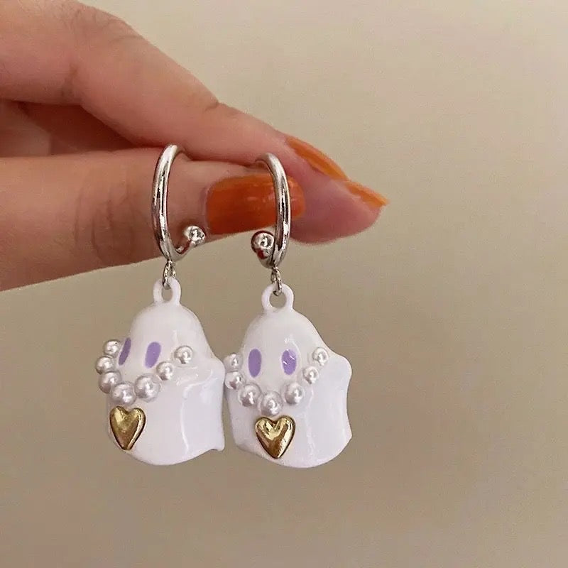 Pearly Ghost Earrings