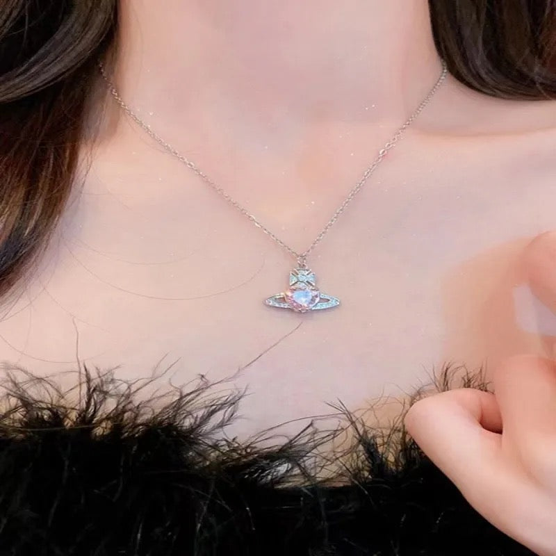 Saturn’s Heart Necklace