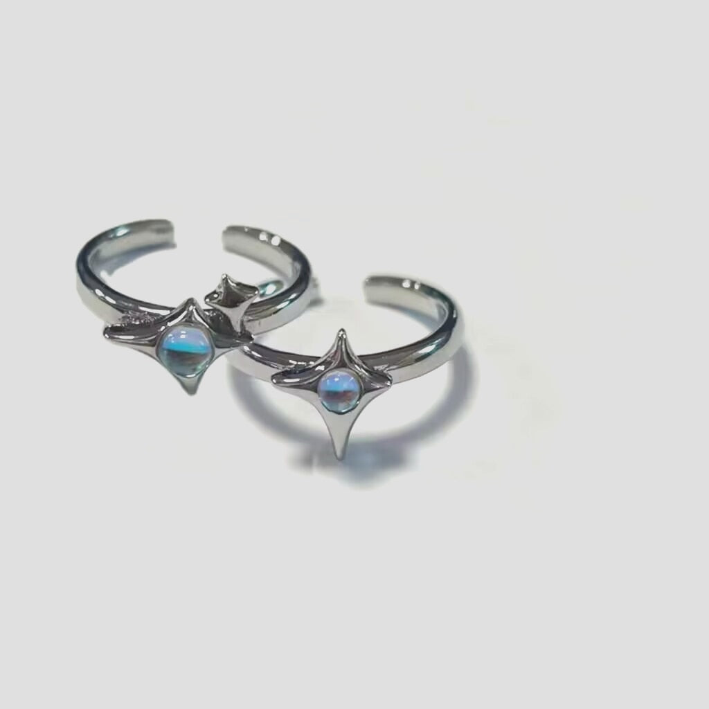 Cross Star Opal Rings