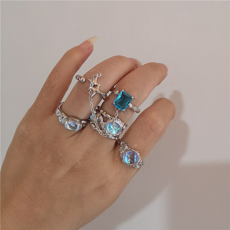 Crystal Moonstone Rings