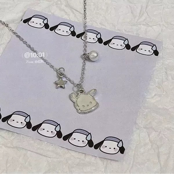 Silver Puppy Necklace