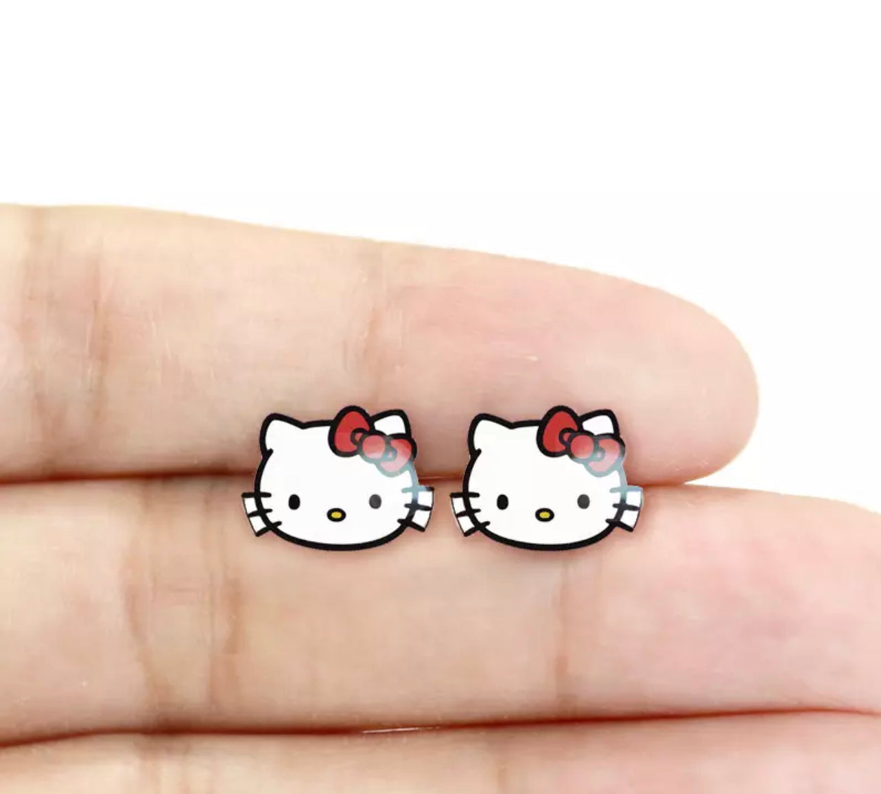 Black Bunny Stud Earrings